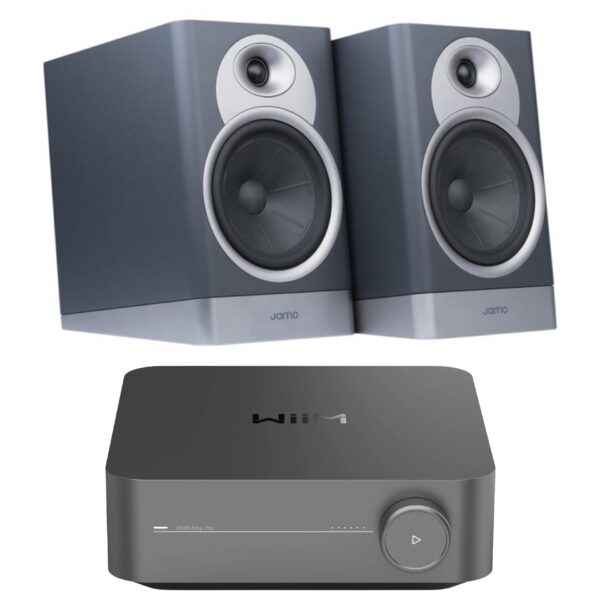Jamo S7-17B Bookshelf Speaker and WiiM Amp Pro Package