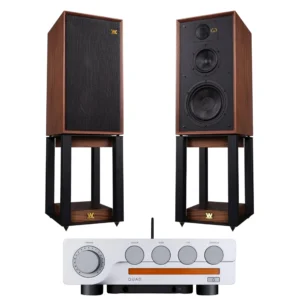 Wharfedale Linton Heritage Speakers with Stands + QUAD 3 Stereo Integrated Amplifier