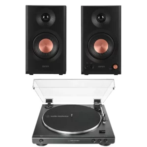 Audio-Technica AT-LP60X Turntable + Edifier MR3 Speakers